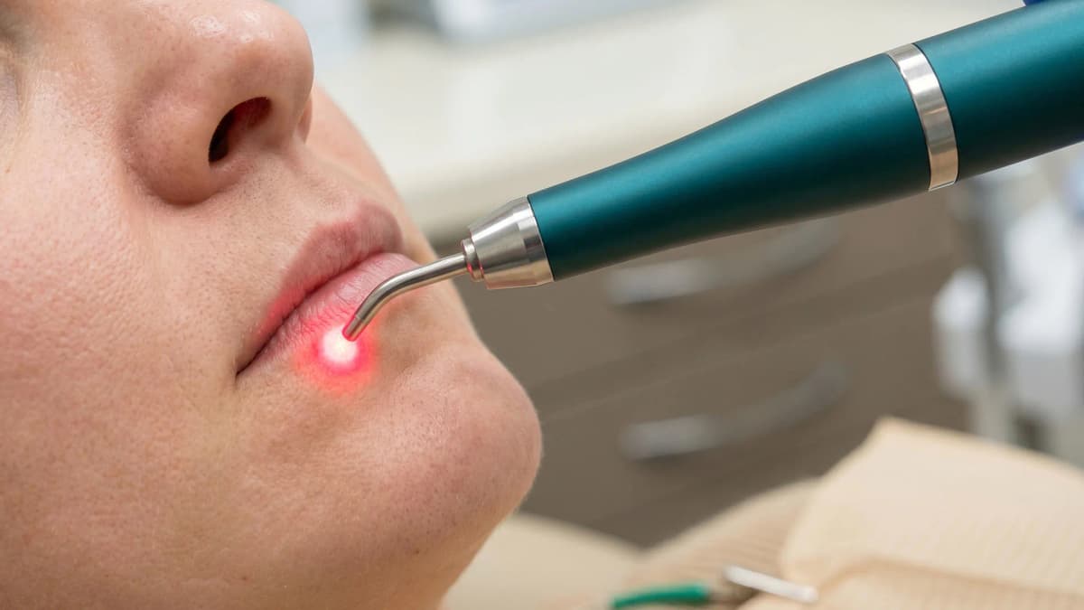 Láser de baja potencia para bioestimulación, herpes y aftas
